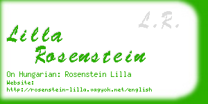 lilla rosenstein business card